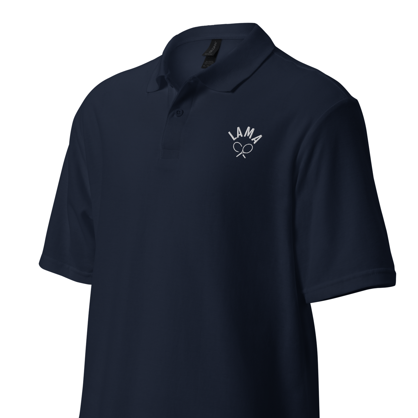 Tennis pique polo shirt navy