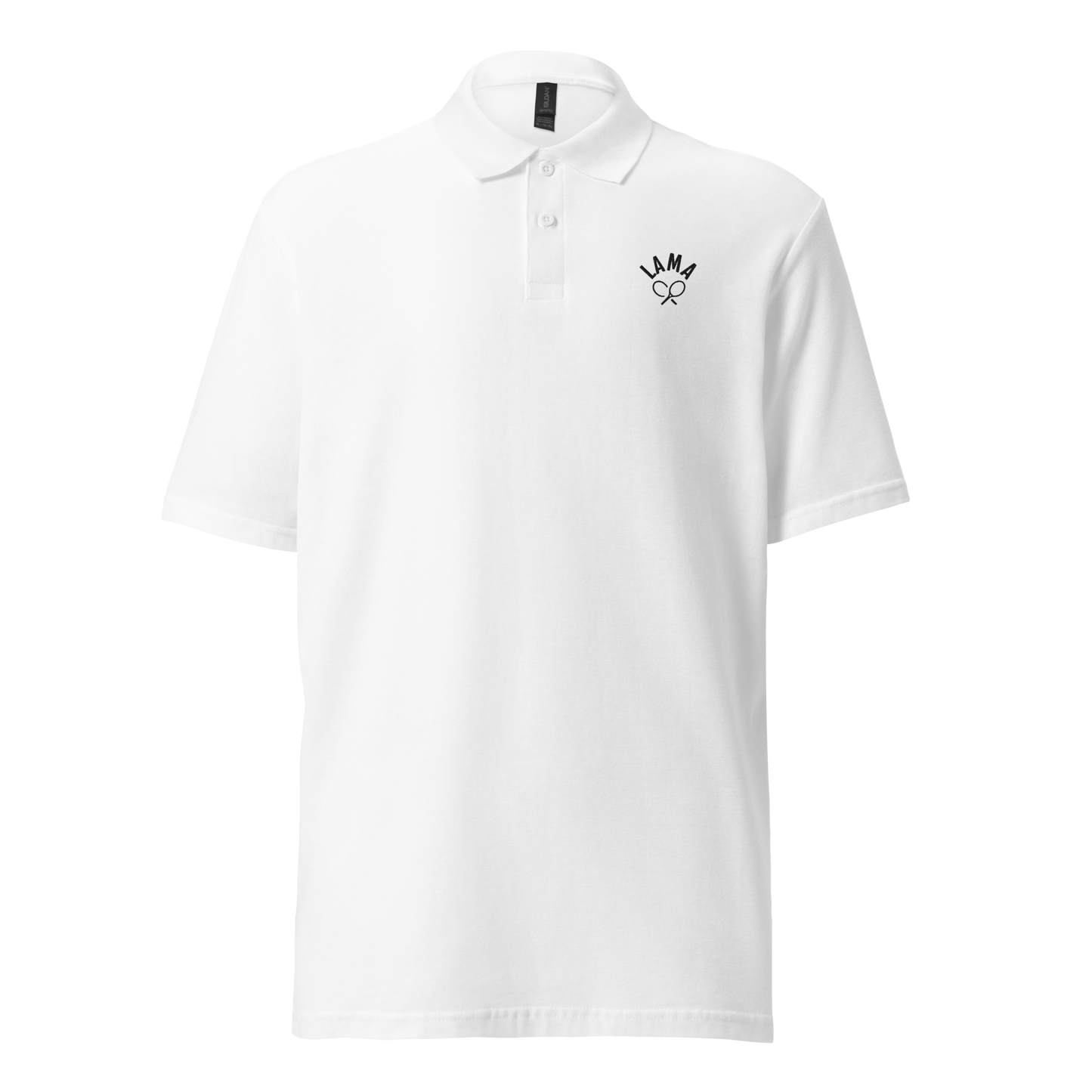 Tennis pique polo shirt white