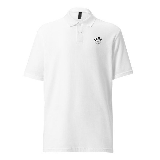 Tennis pique polo shirt white