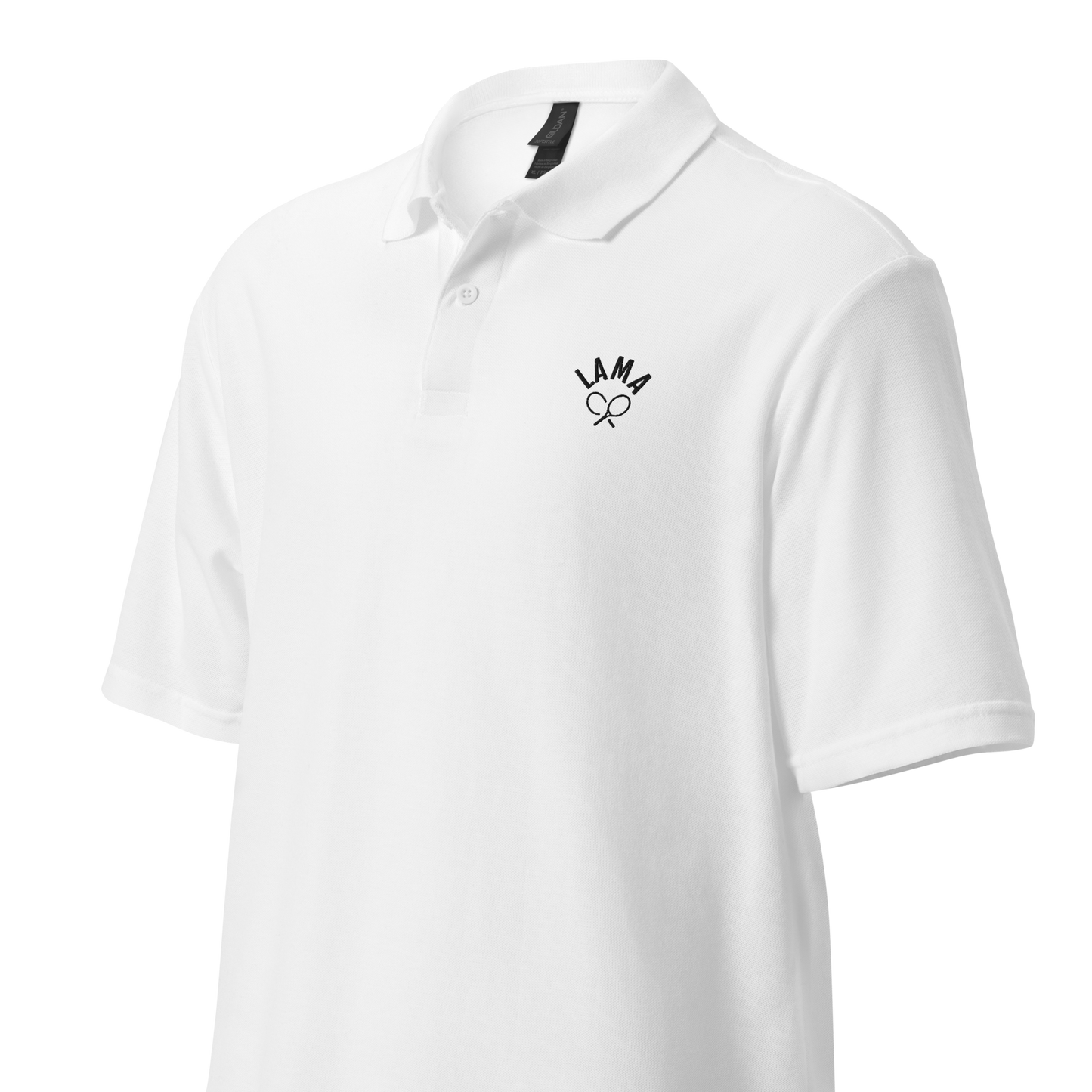 Tennis pique polo shirt white